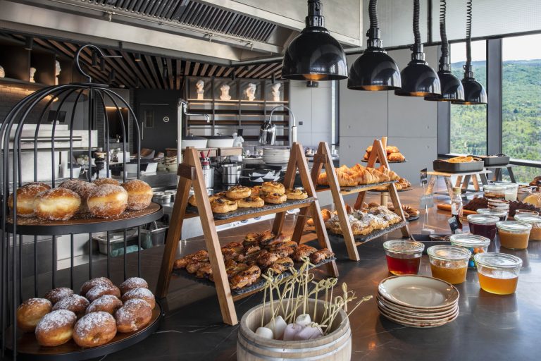 Breakfast at Dumas, fresh pastries and bread