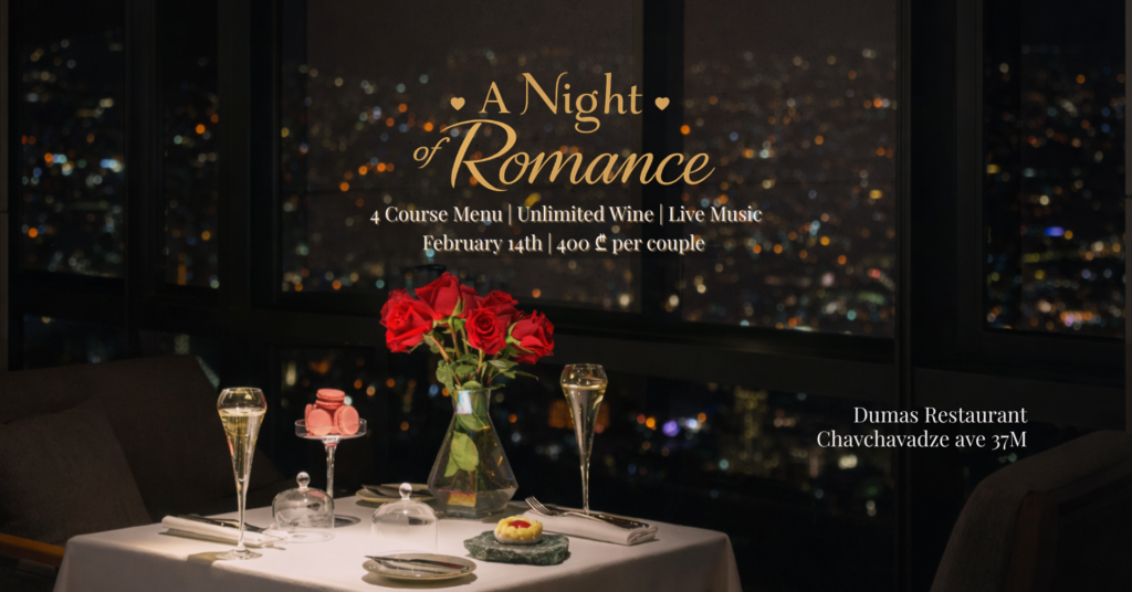 valentine's day dinner at dumas restaurant, pullman tbilisi axis towers (1)