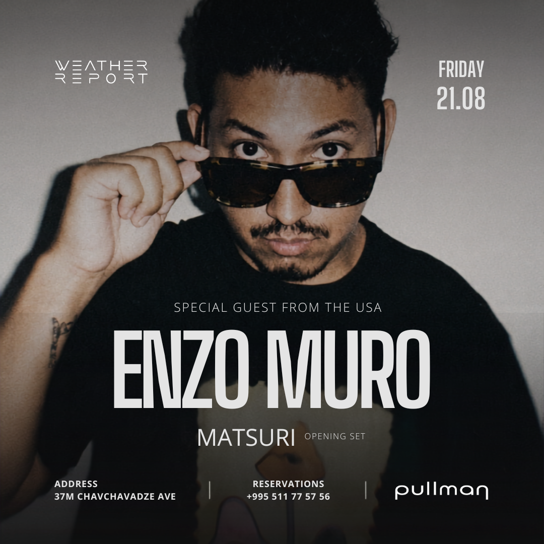 Enzo Muro at Weather Report Sky Bar, 21 August 2026