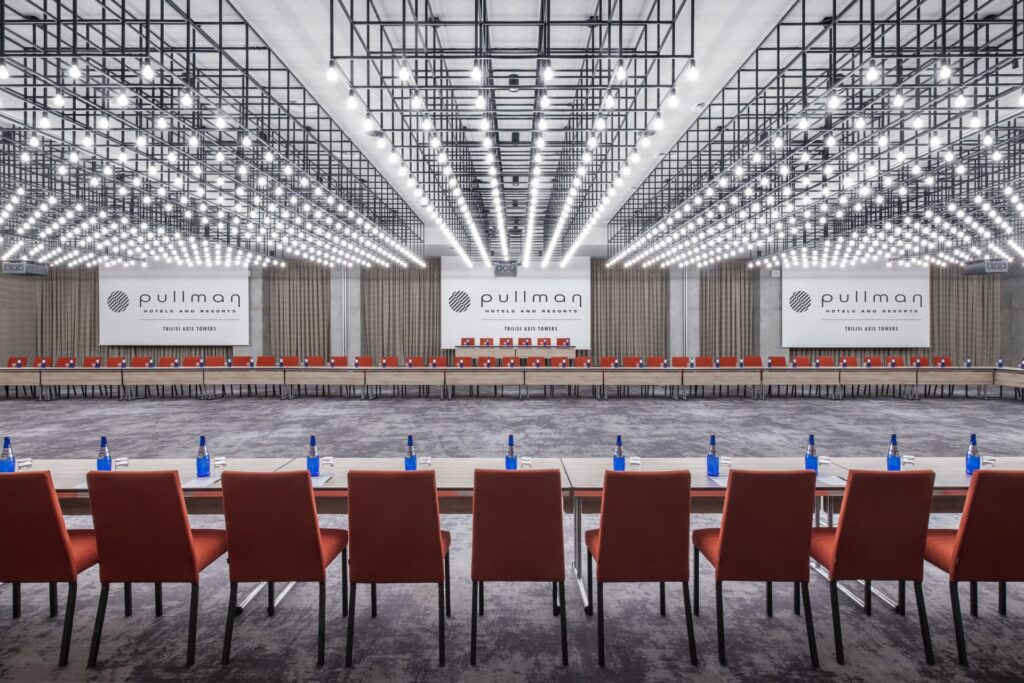 Grand Ballroom with long U-shape conference tables